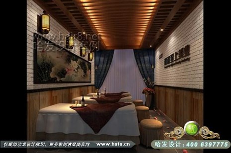 广东省中山市中山市潮流至上美业大胆的设计手法，平衡开放空间和封闭内部空间，打造轻柔空间。美容院装修设计案例美容院设计案例