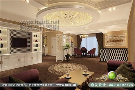 福建省福州市本案大厅在设计上强调功能，强调结构和形式的完整，追求材料、技术、空间的表。美容店装修案例