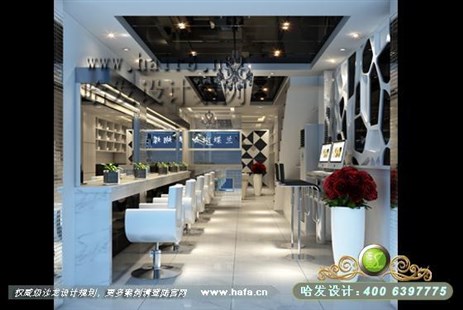 江苏省南京市明艳素净、无瑕之白美发店装修设计案例