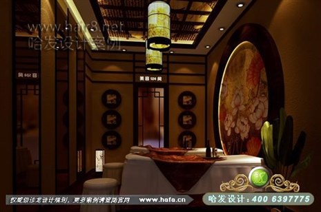 浙江省温州市美容区砂岩的运用，软式的搭配，灯光的配合，让你感受到东南亚的寂静之感美容院装修案例