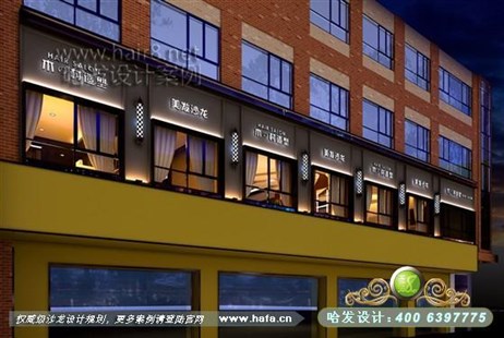 广东省佛山市个性几何立体感超强美发店装修案例美发店装修设计案例