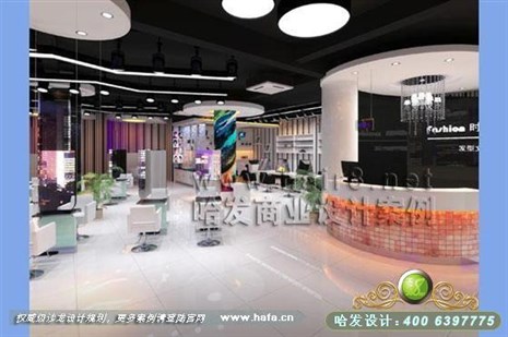 江西省中高市定位时尚美发店装修设计案例