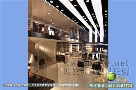 江苏省徐州市黑白现代风格美发店装修设计案例