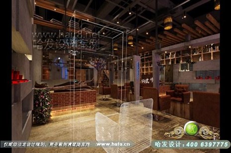 上海省上海市上海伊藤造型日式回归自然的日式风格，木饰面和石材的有机搭配，营造日式漫咖啡情调。美发店装修设计案例美容院装潢案例