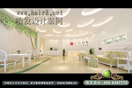 广东省东莞市美丽时尚田园风美容院装潢案例